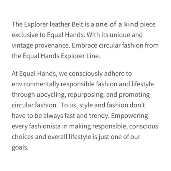 Equal Hands Allison Explorer Belt Sustainable Leather Black Wide Statement Sz L - Picture 6 of 6
